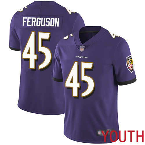 Baltimore Ravens Limited Purple Youth Jaylon Ferguson Home Jersey NFL Football #45 Vapor Untouchable